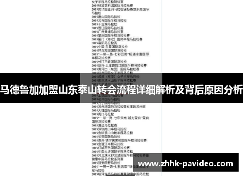 马德鲁加加盟山东泰山转会流程详细解析及背后原因分析