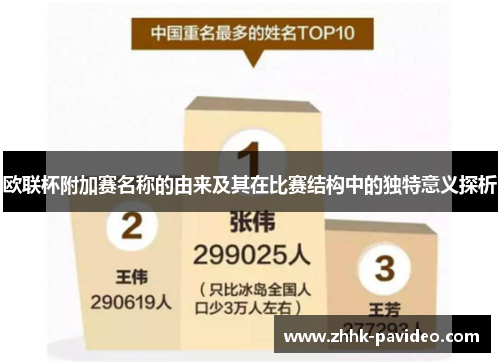 欧联杯附加赛名称的由来及其在比赛结构中的独特意义探析